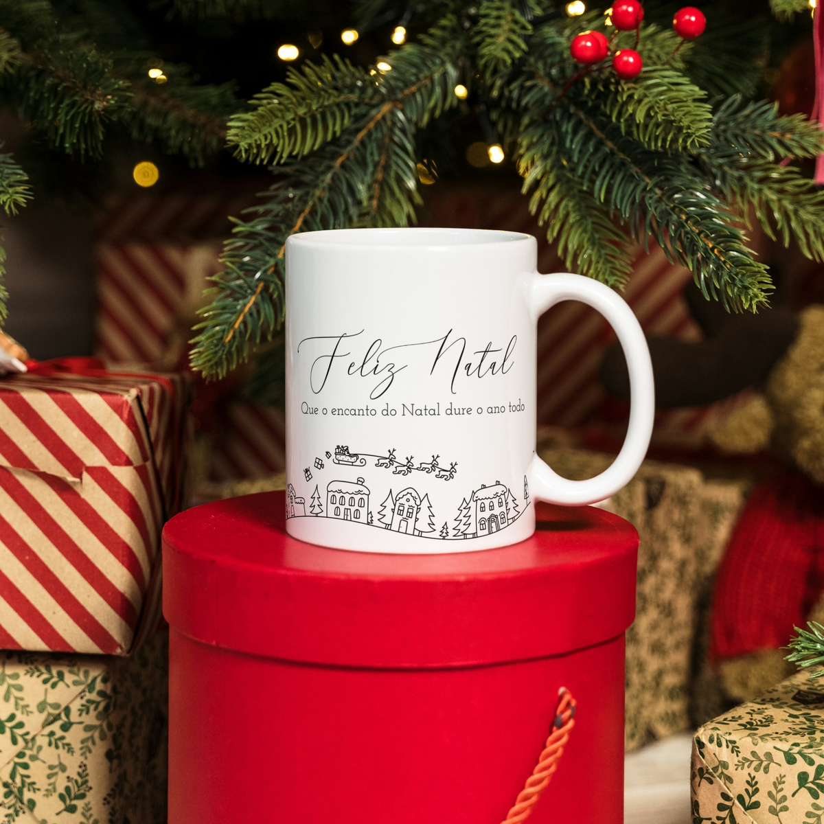 Caneca "Feliz Natal" - Coleção Natal