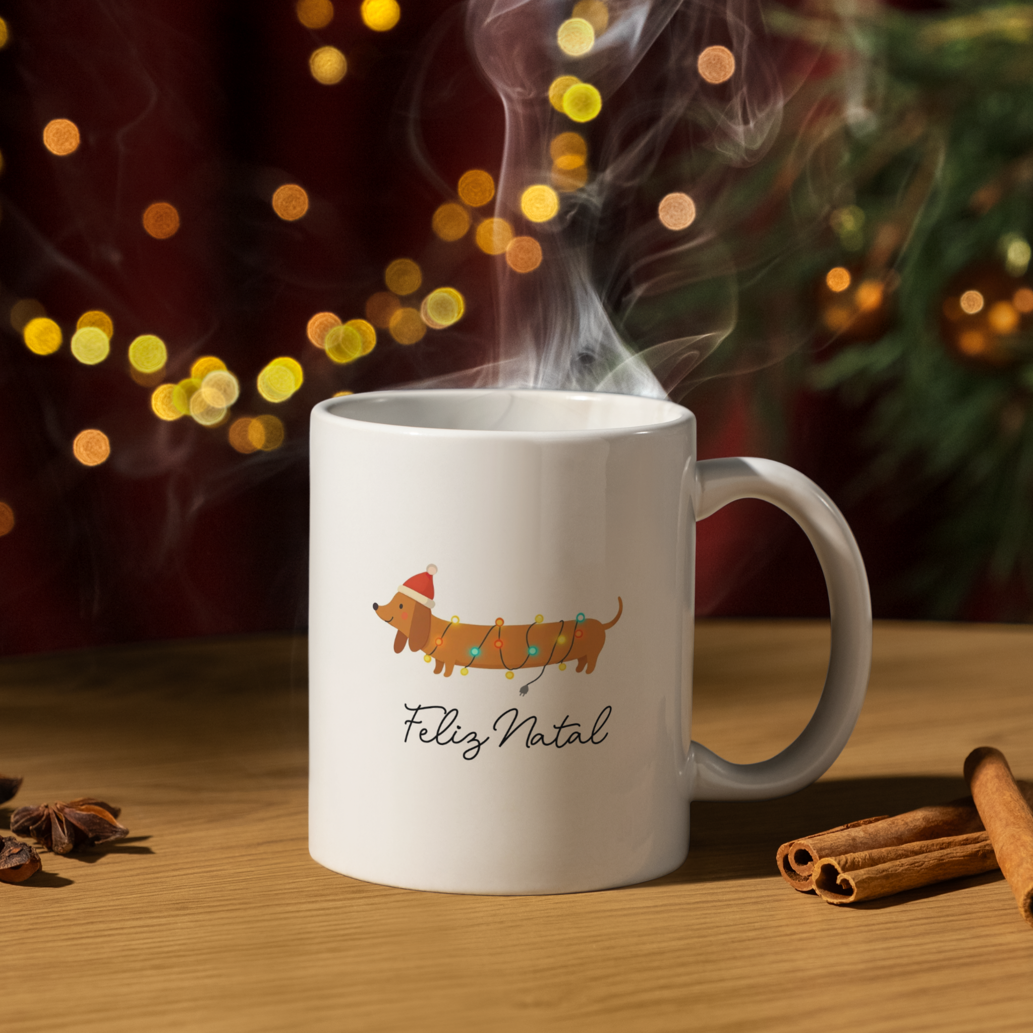Caneca "Feliz Natal" Dog - Coleção Christmas