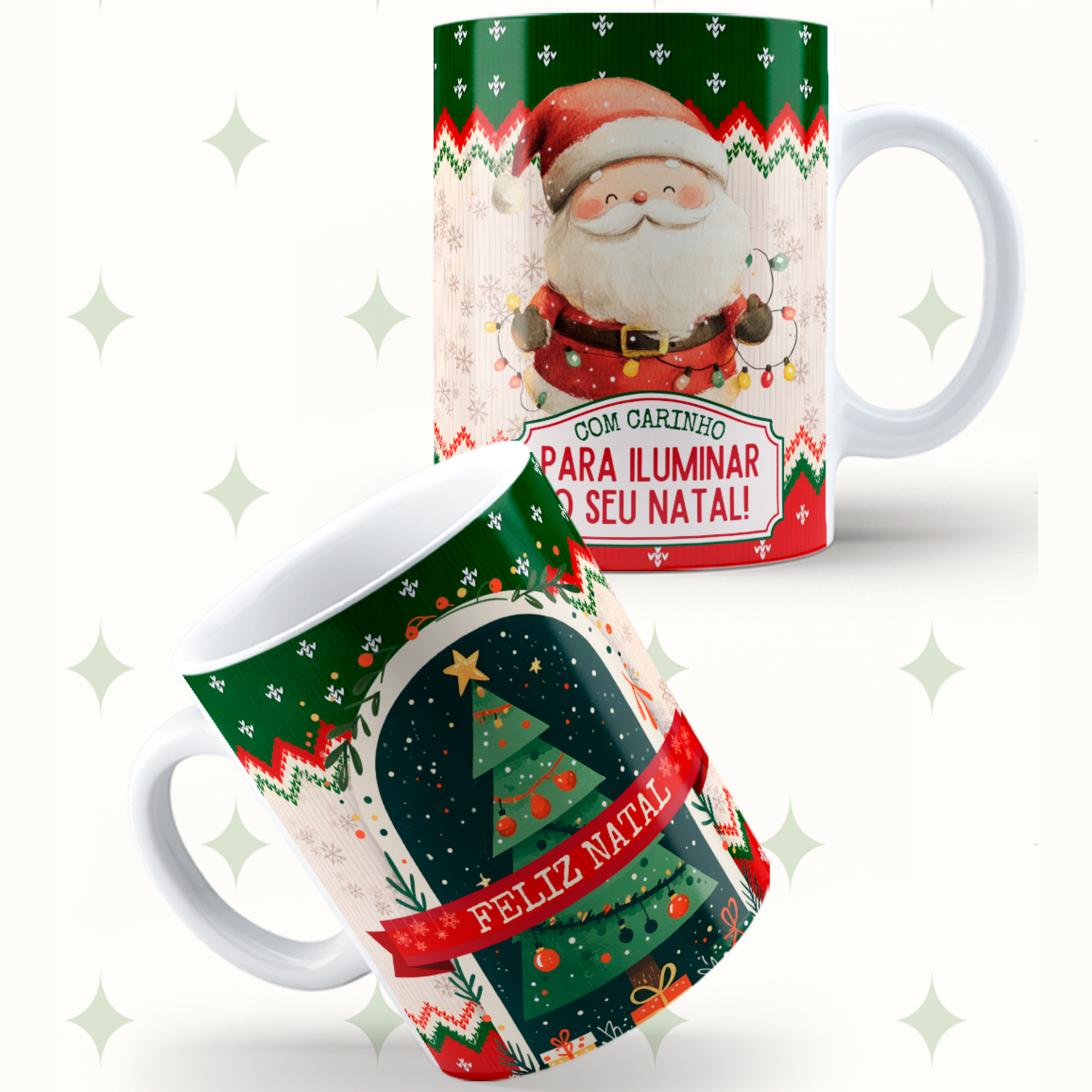 Caneca "Feliz Natal" Para Iluminar o seu Natal | JM Collection - Coleção Natal