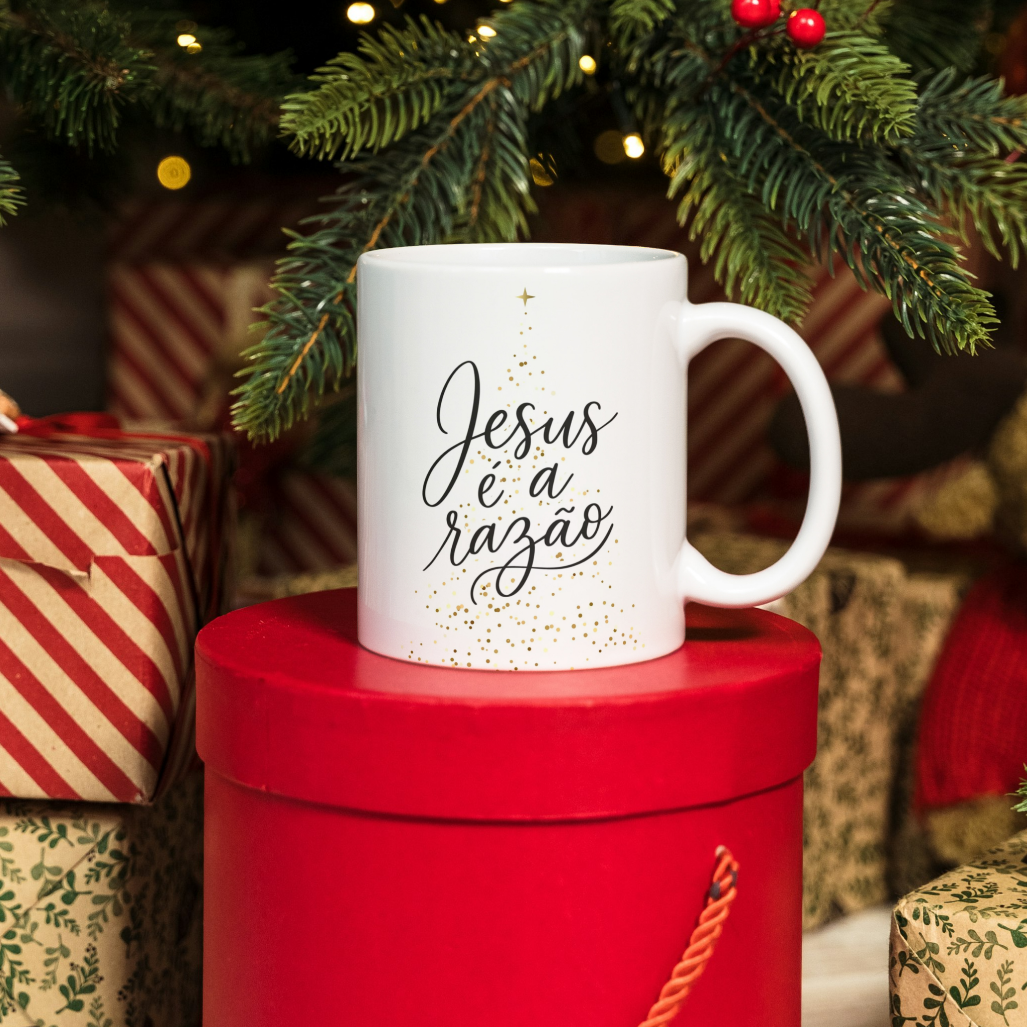 Caneca Natal "Jesus é a Razão" - Coleção Christmas