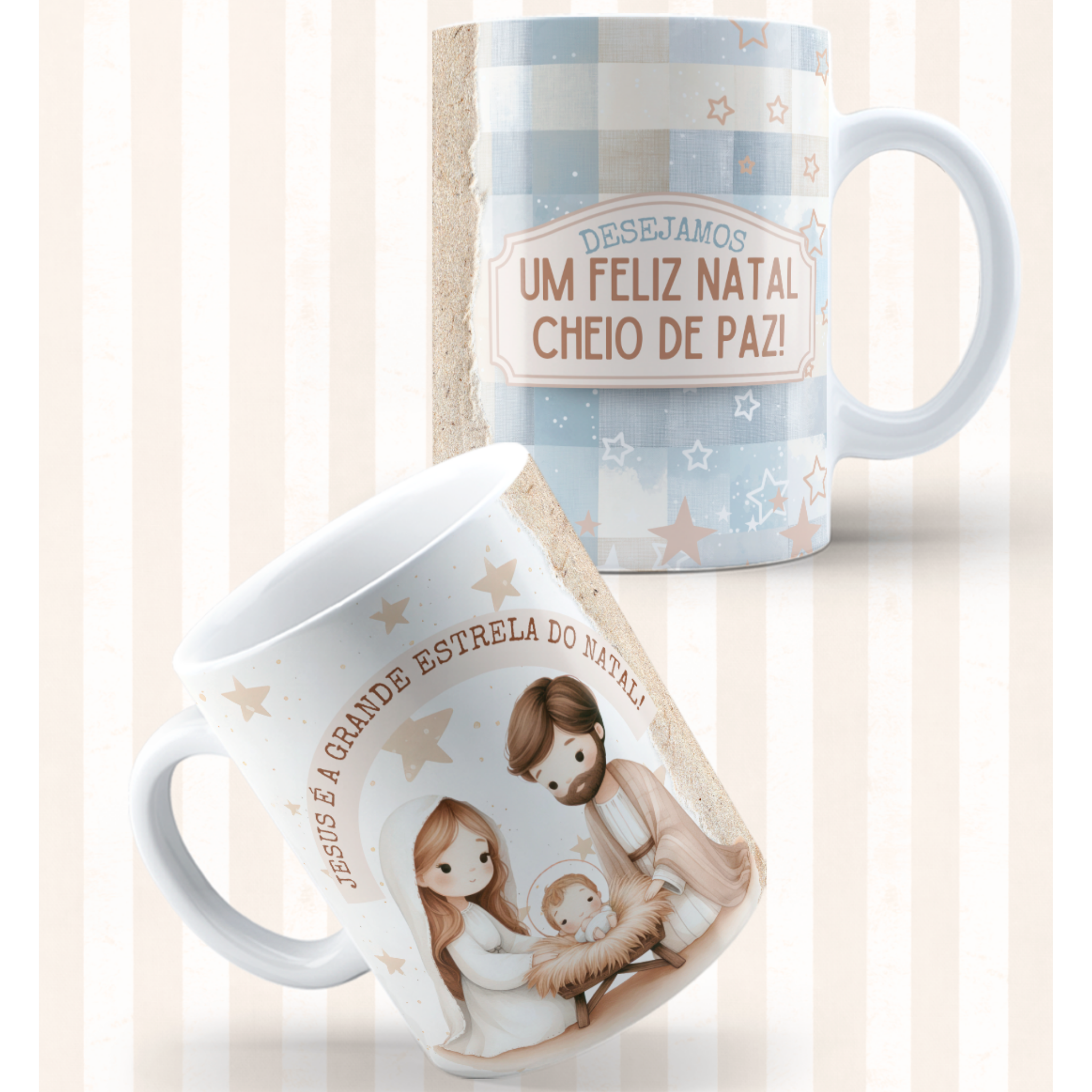 Caneca "Desejamos um Feliz Natal cheio de Paz!" | JM Collection - Coleção Natal