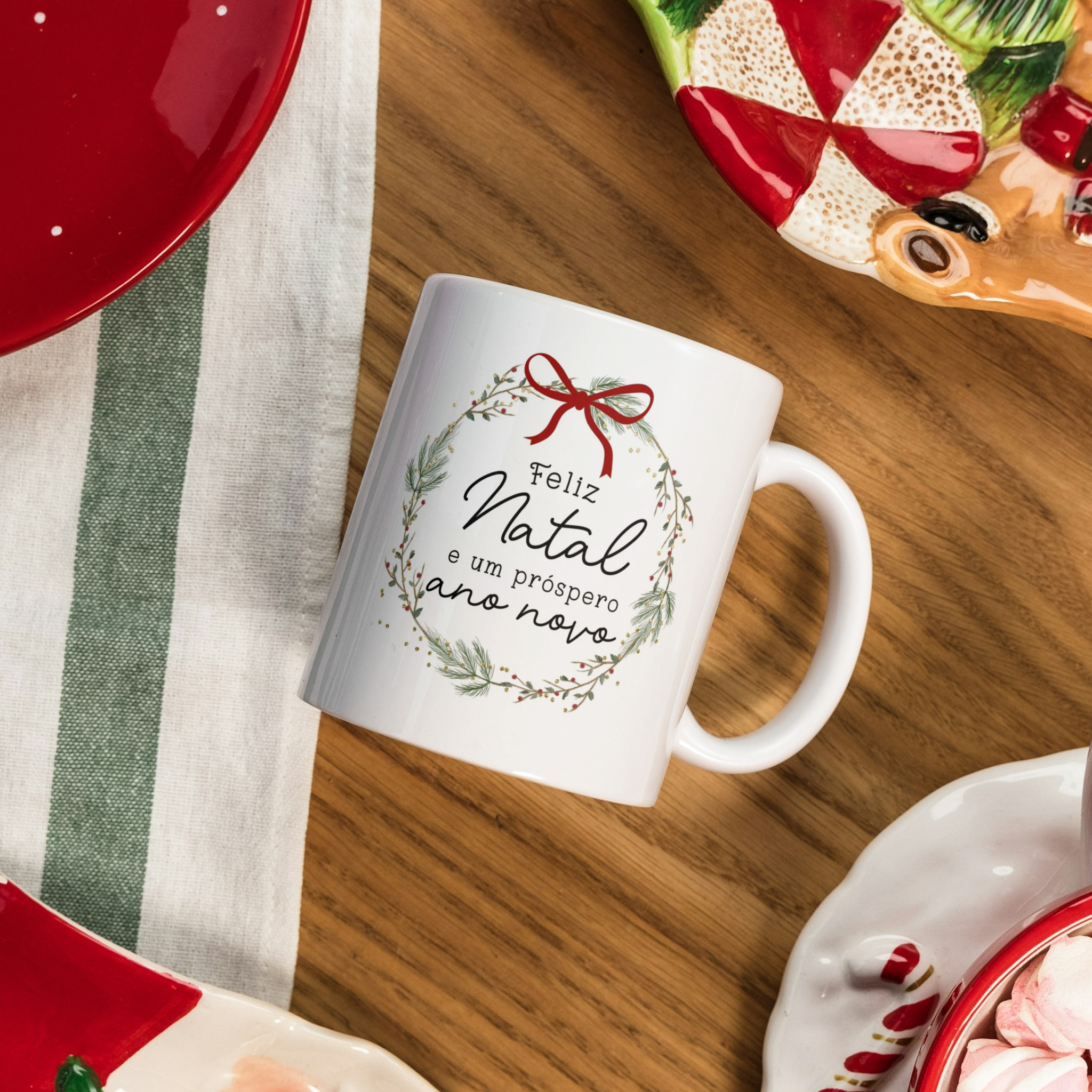 Caneca Feliz Natal e um Próspero Ano Novo | JM Collection - Coleção Natal