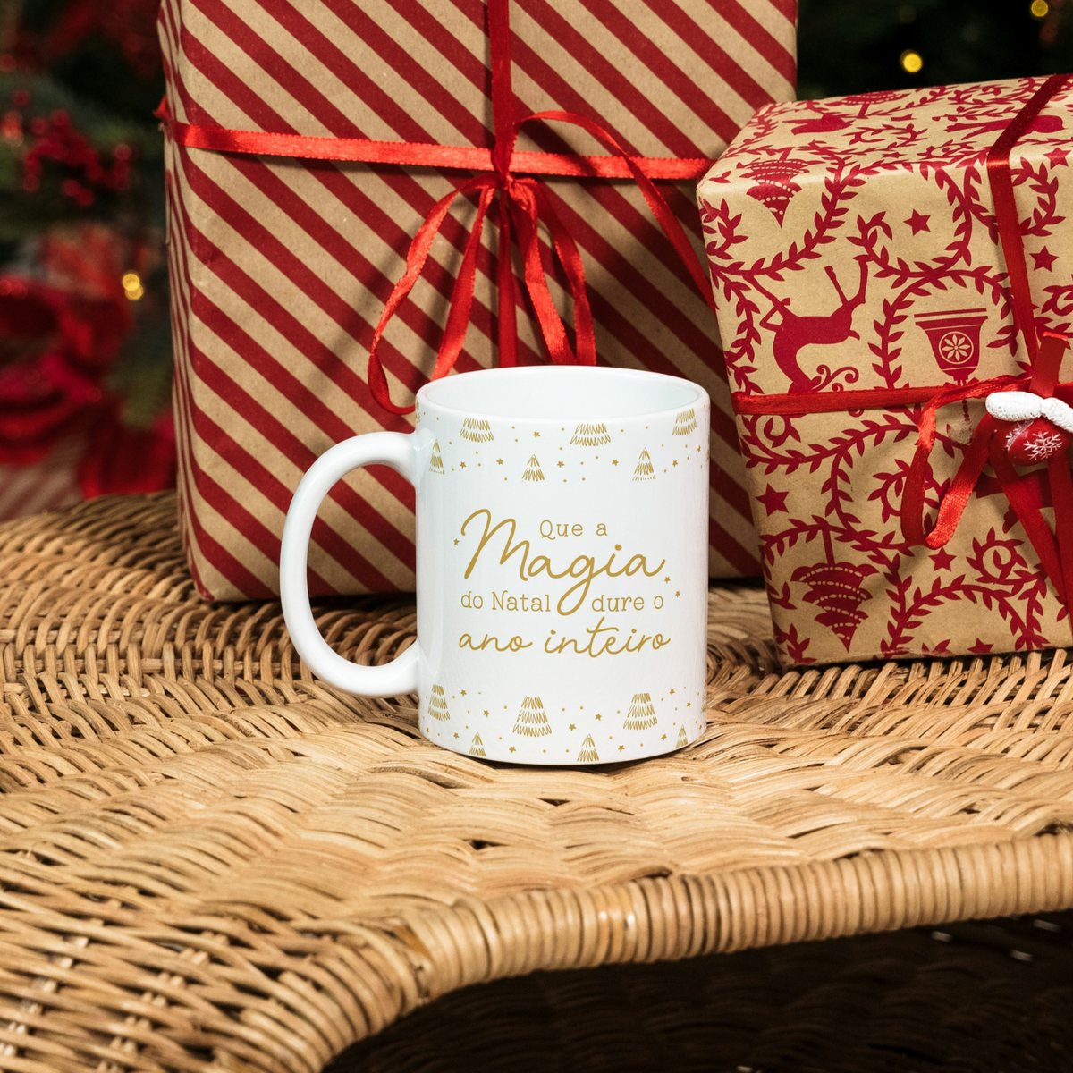Caneca Natal "Que a magia do natal dure o ano inteiro" - Coleção Natal