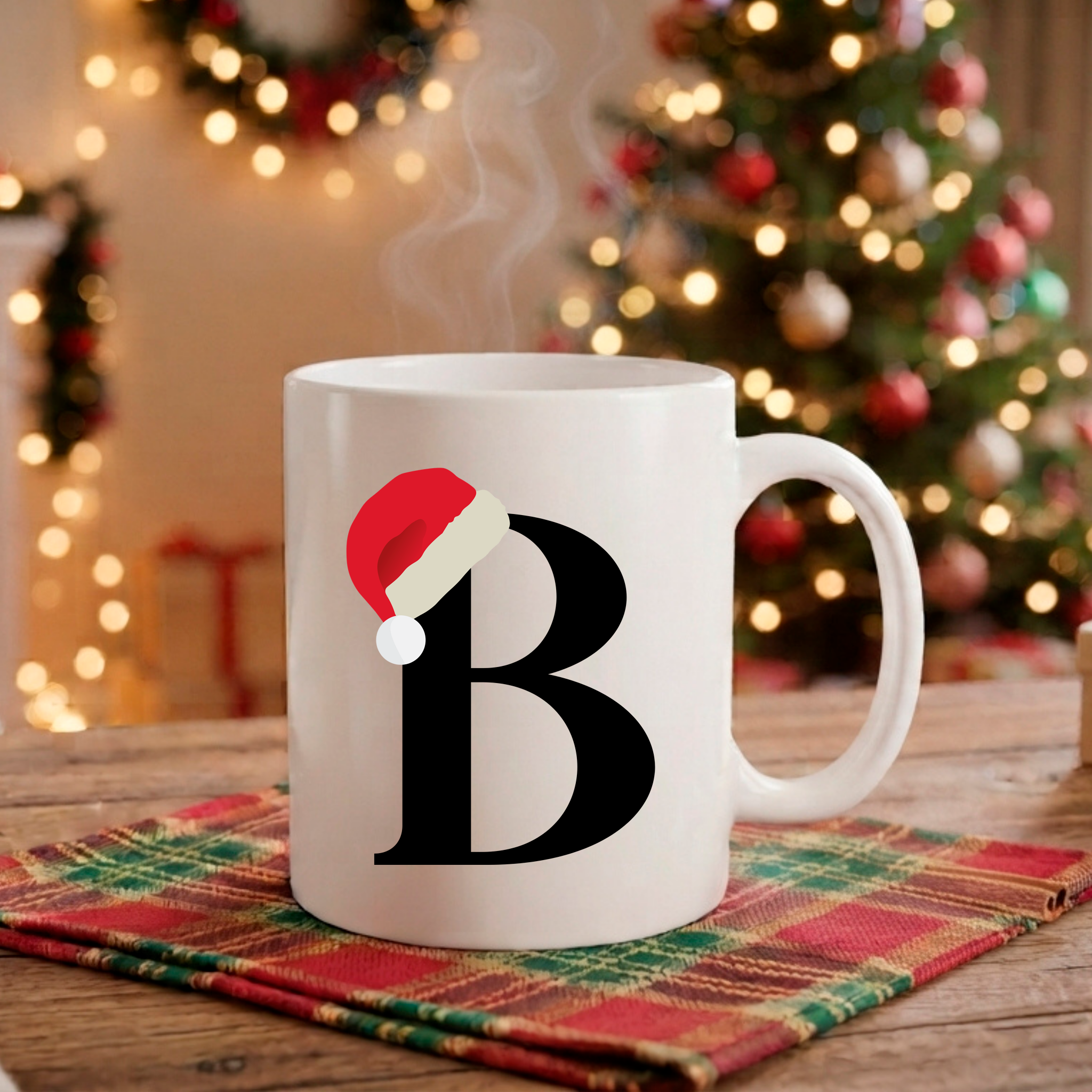 Caneca Natal Alfabeto "Iniciais Nomes" - Coleção Christmas