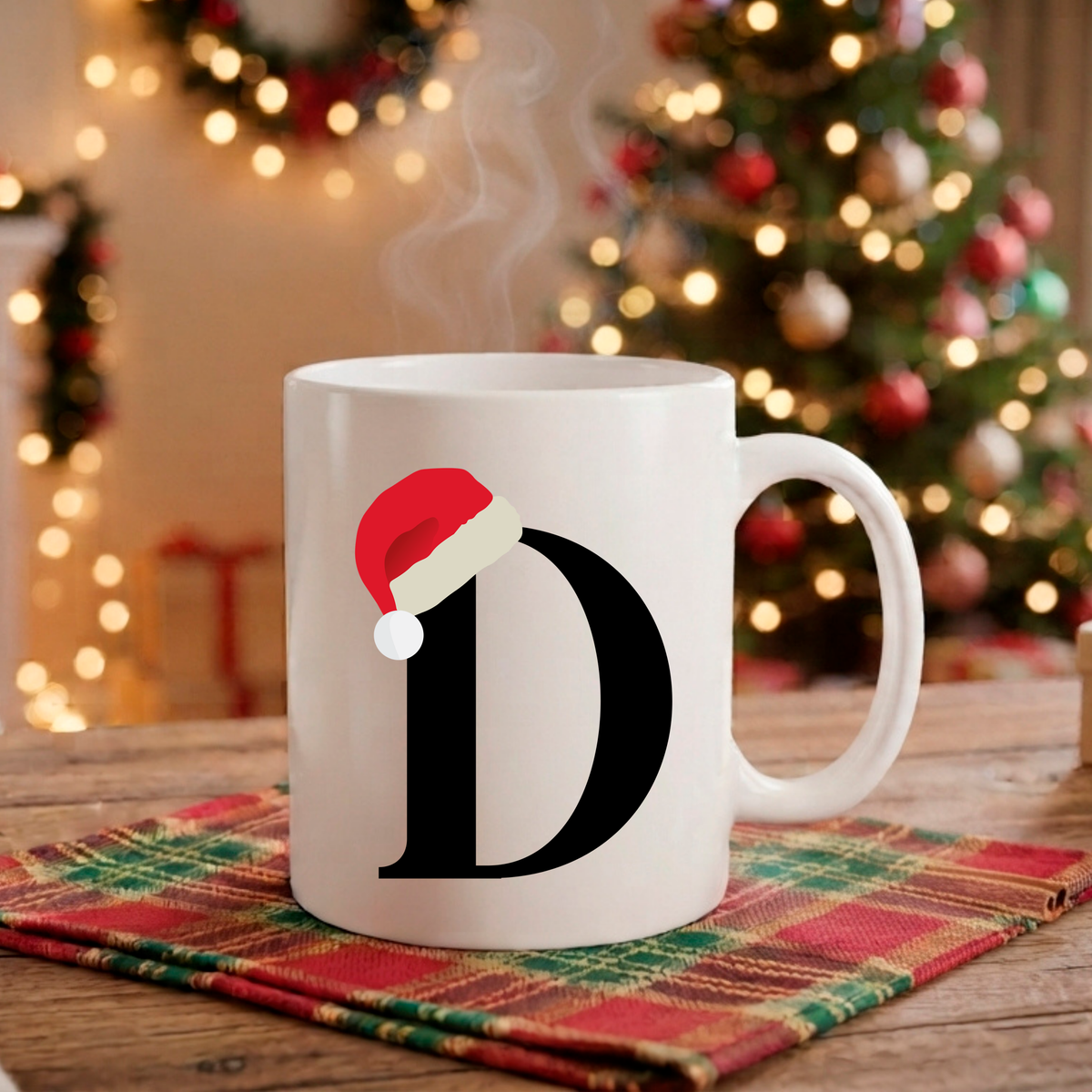 Caneca Natal Alfabeto "Iniciais Nomes" - Coleção Christmas