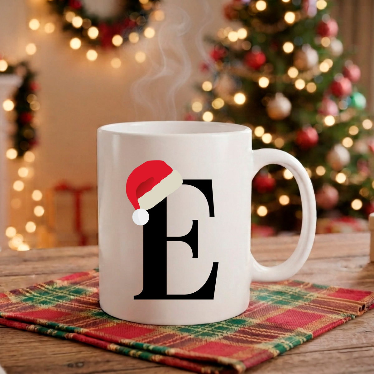 Caneca Natal Alfabeto "Iniciais Nomes" - Coleção Christmas
