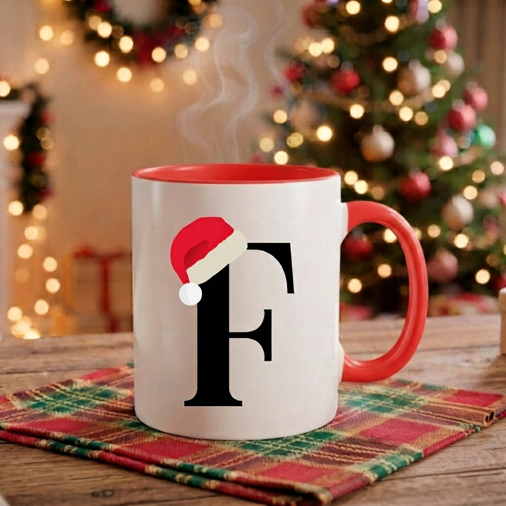 Caneca Natal Alfabeto "Iniciais Nomes" - Coleção Natal