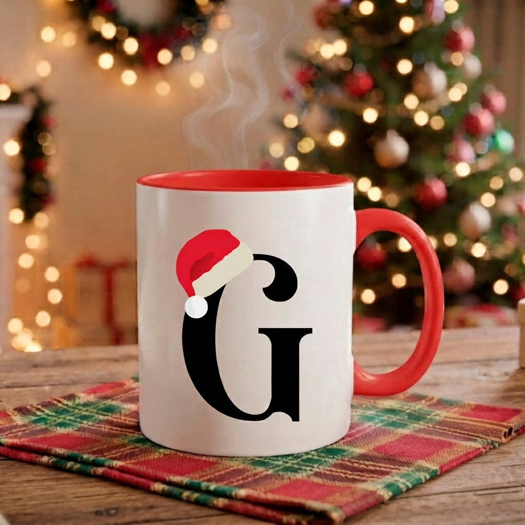 Caneca Natal Alfabeto "Iniciais Nomes" - Coleção Natal