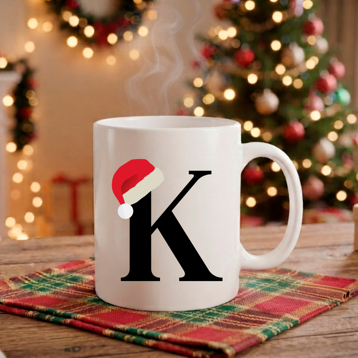 Caneca Natal Alfabeto "Iniciais Nomes" - Coleção Christmas
