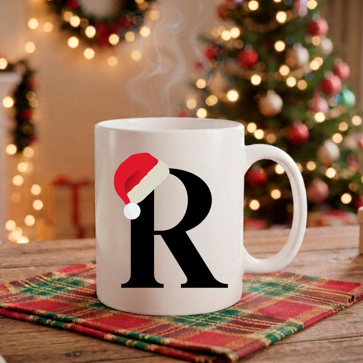Caneca Natal Alfabeto "Iniciais Nomes" - Coleção Christmas
