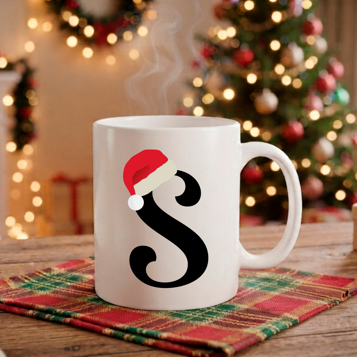 Caneca Natal Alfabeto "Iniciais Nomes" - Coleção Christmas