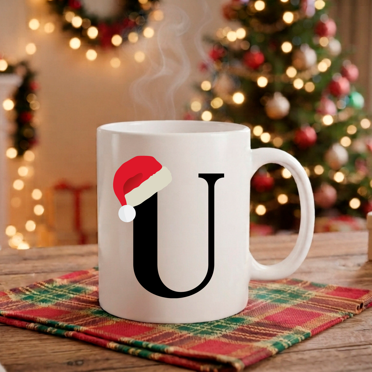 Caneca Natal Alfabeto "Iniciais Nomes" - Coleção Christmas