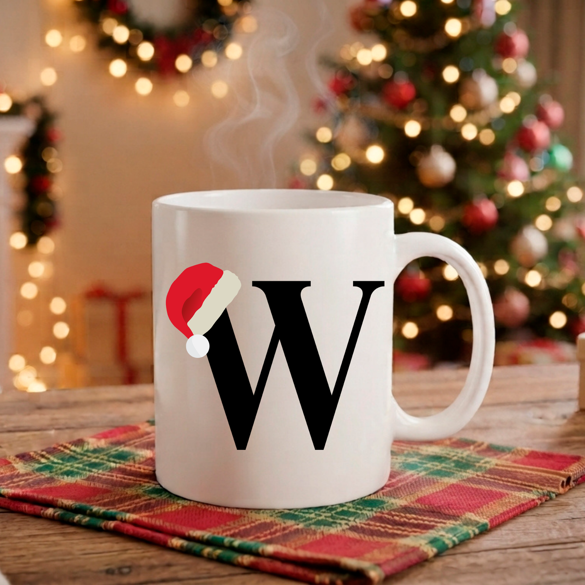 Caneca Natal Alfabeto "Iniciais Nomes" - Coleção Christmas