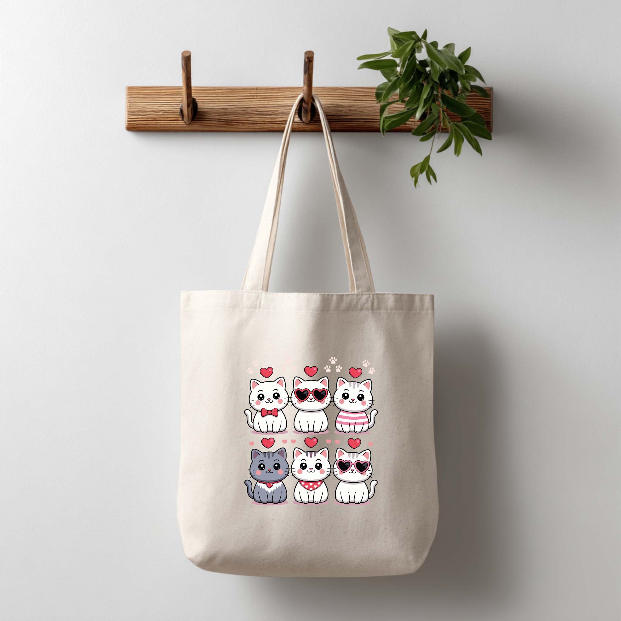 Tote Bag Pet Lovers "Gatinhos" | Saco Ecológico 180gm - Gato
