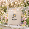 Tote Bag Floral "Love" | Saco Algodão 180g