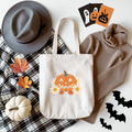 Tote Bag Halloween Abóbora Flores | Saco Algodão 180g | Ecobag