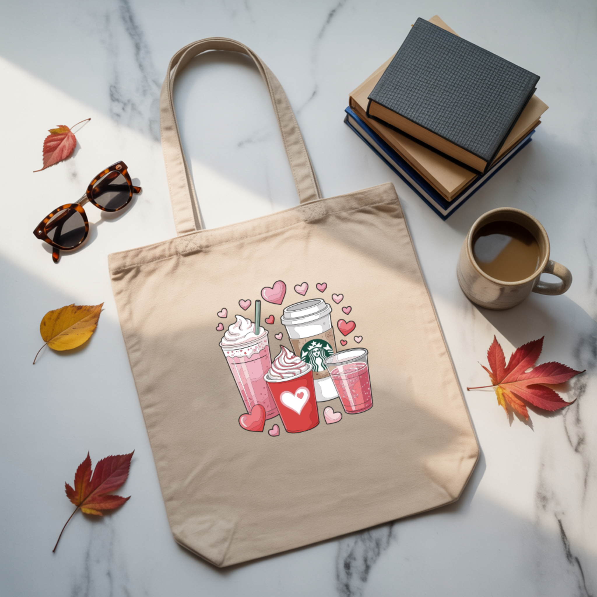 Tote Bag "Coffee" | Saco Algodão 180g - Coleção Florais