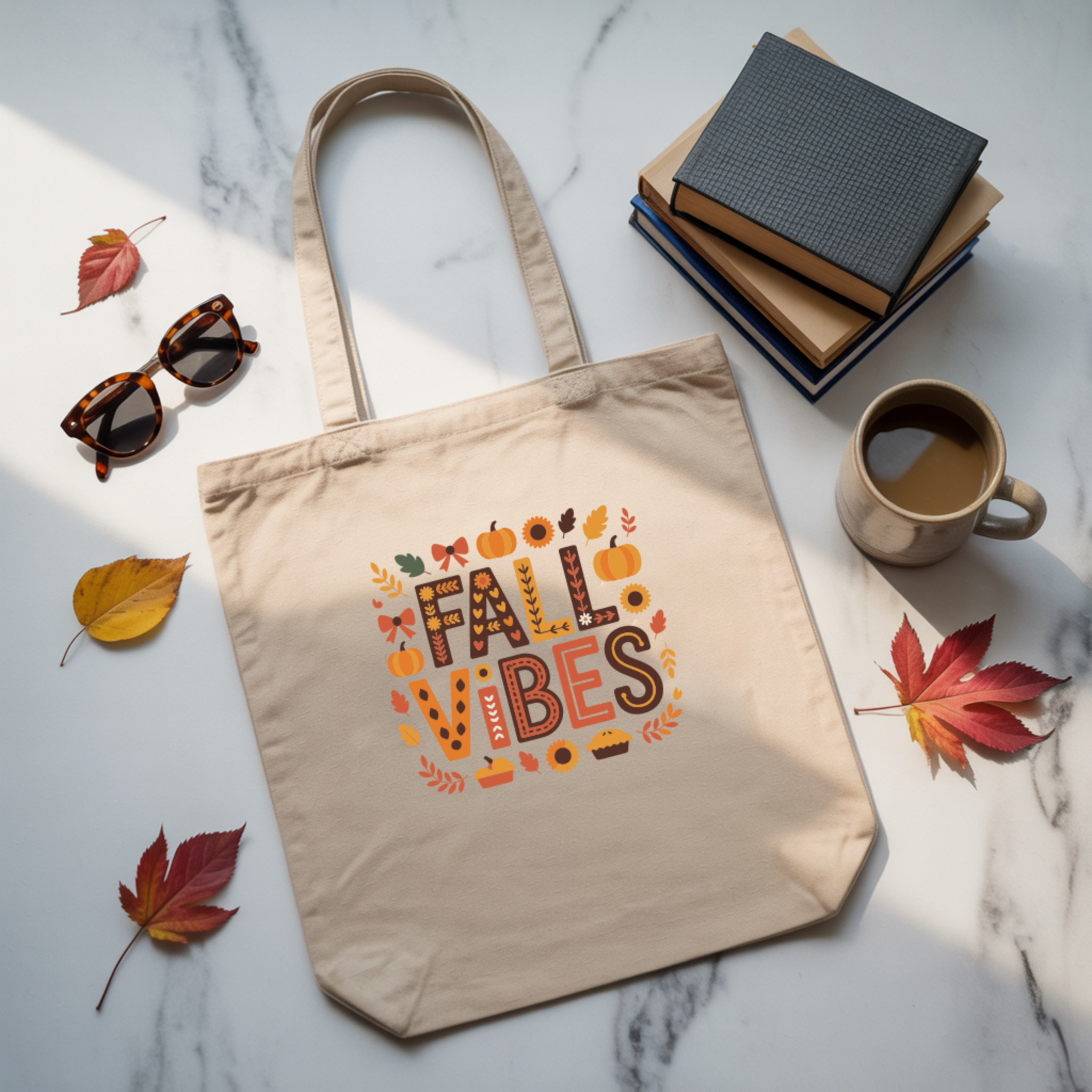 Tote Bag Fall Vibes | Saco 100% Algodão 180gm - Coleção Halloween