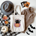 Tote Bag Halloween Cat Laço | Saco Algodão 180g | Ecobag