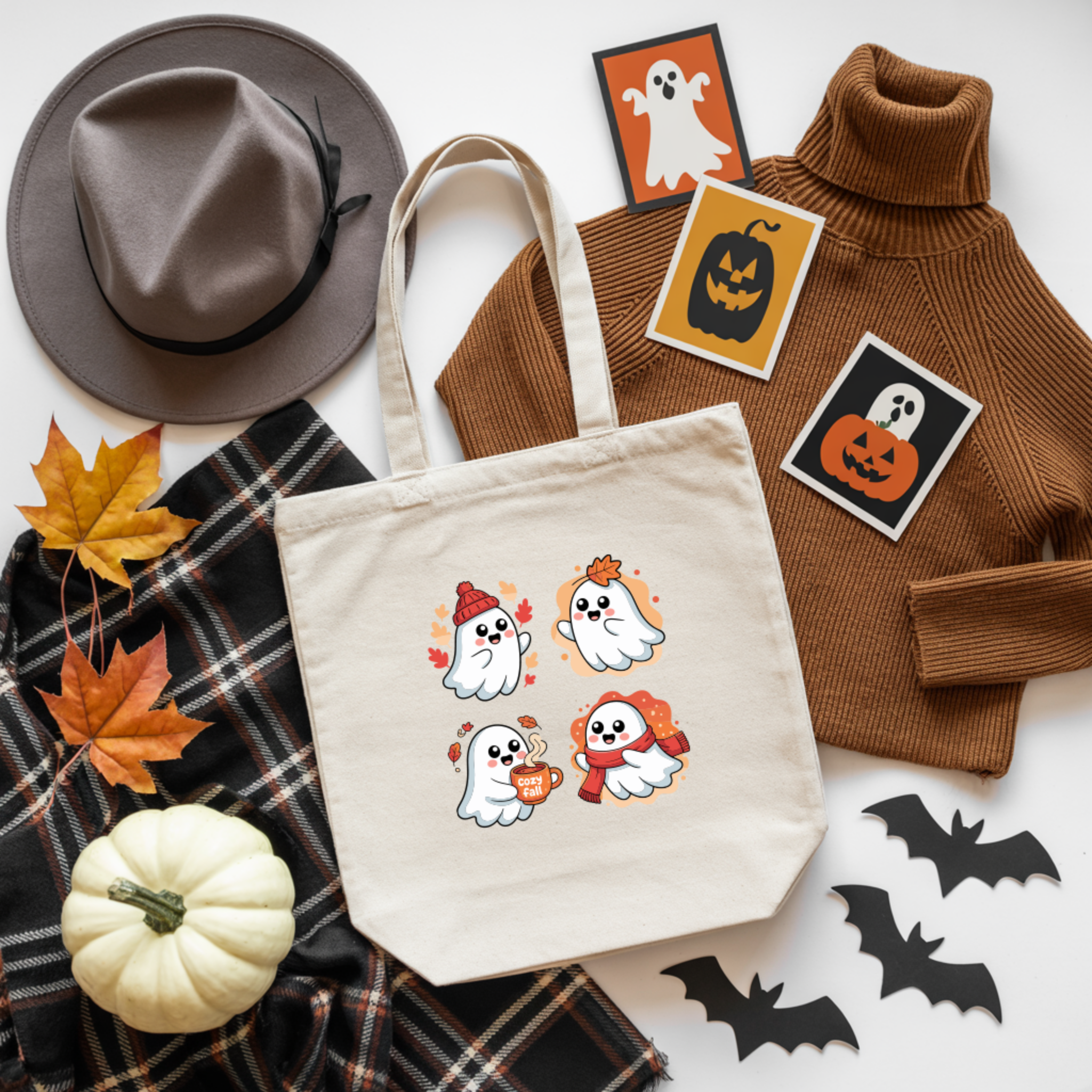 Tote Bag Halloween Outono | Saco Algodão 180g