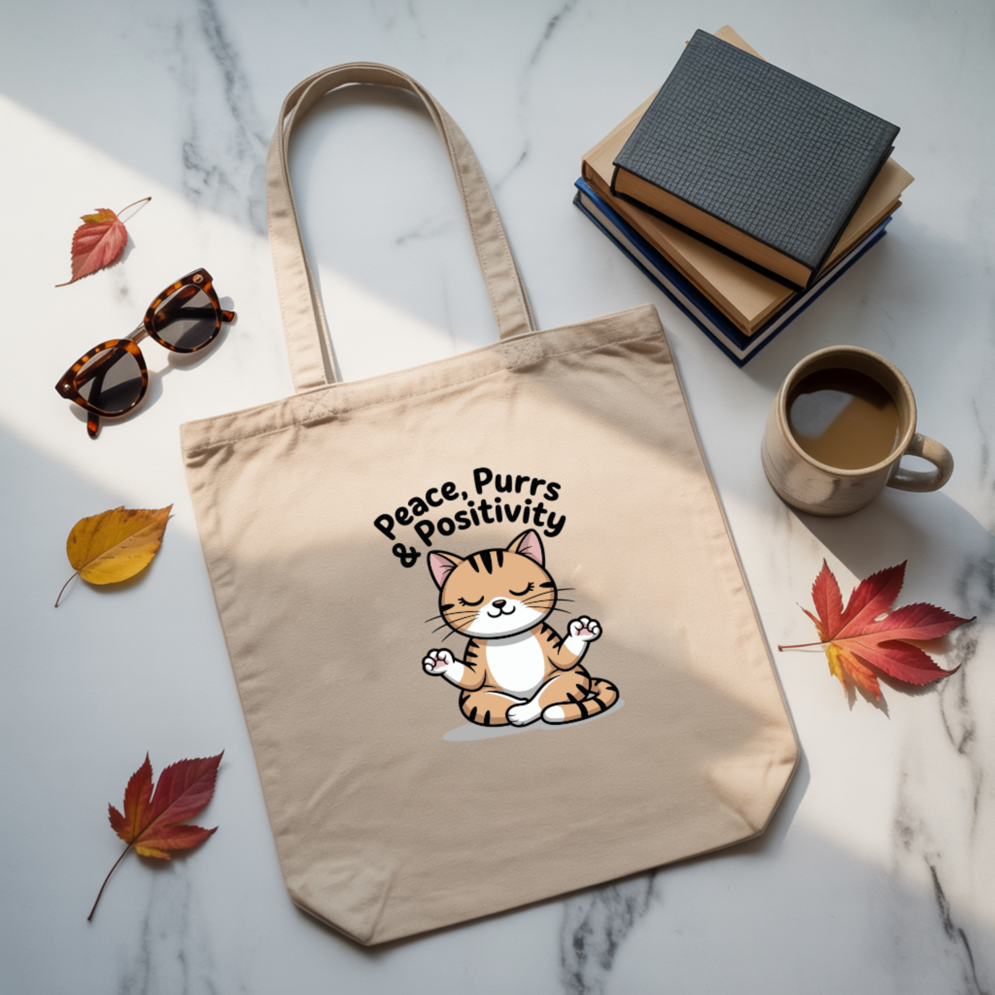 Tote Bag "Positivity" | Saco Ecológico 180gm - Gatos