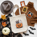 Tote Bag Halloween - Cats Abóbora | Saco Algodão 180g | Halloween