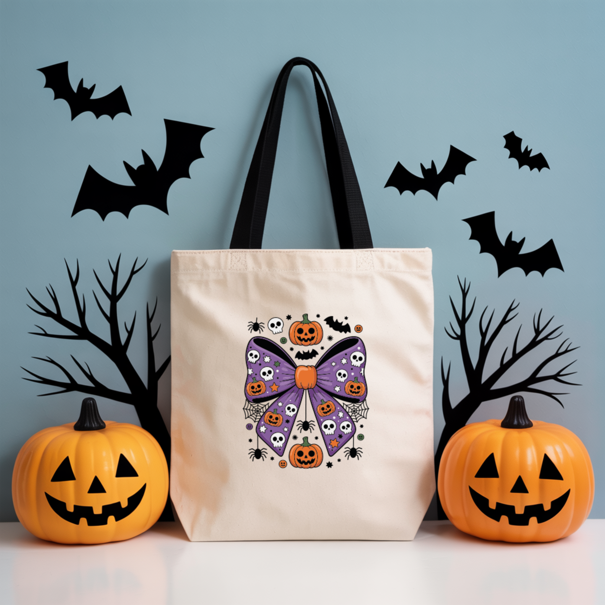 Tote Bag "Halloween" Laço | Saco Algodão 180g | Halloween
