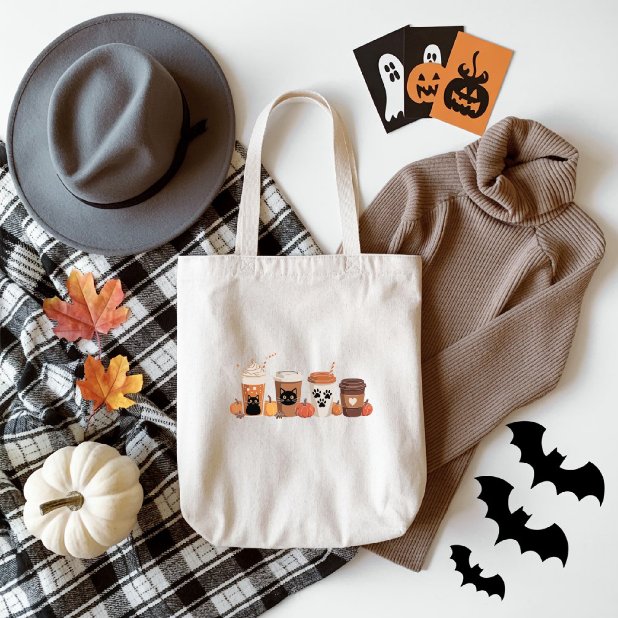 Tote Bag Halloween Coffee | Saco Algodão 180g | Ecobag