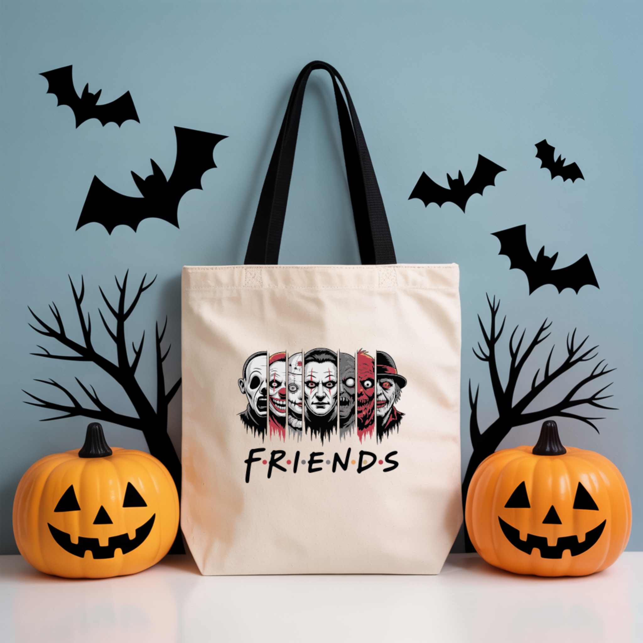 Tote Bag Friends "Halloween"  | Saco Algodão Halloween 180gm