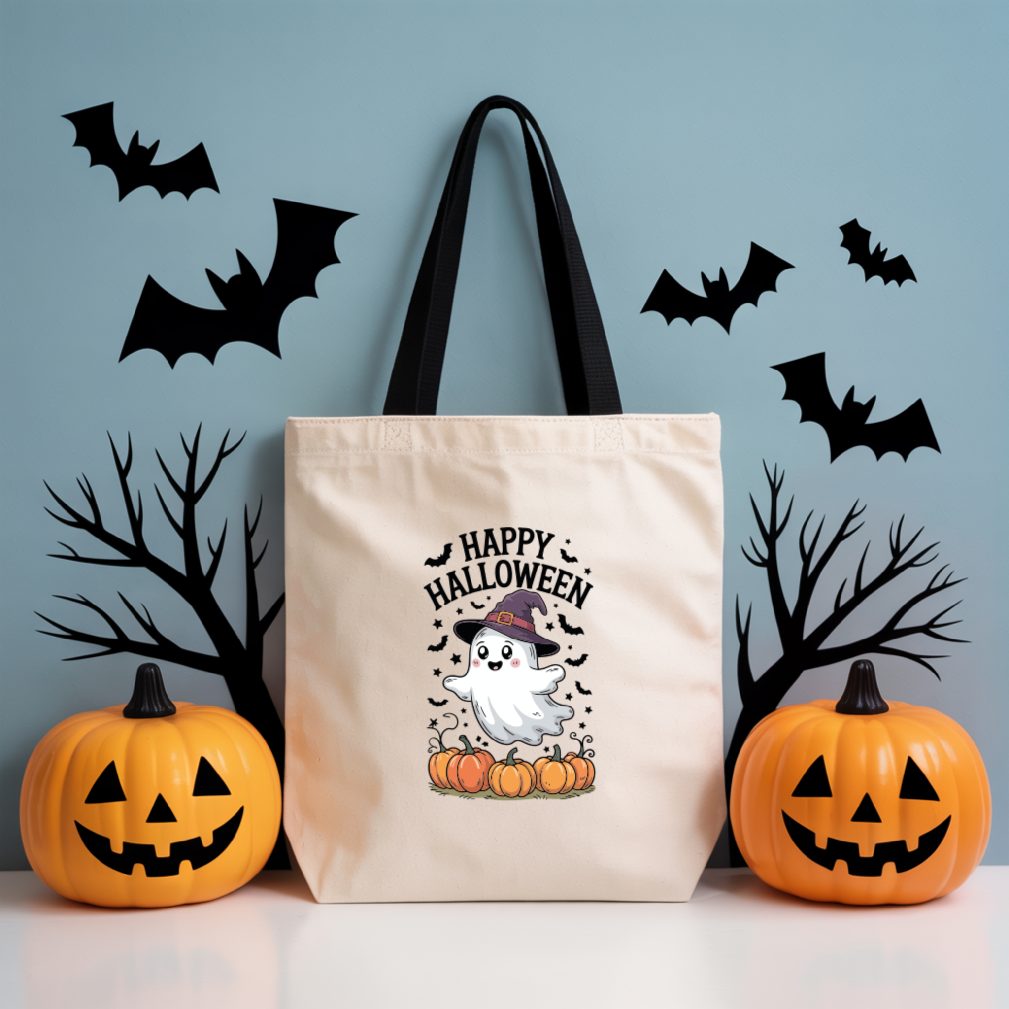 Tote Bag "Happy Halloween"  | Saco 180g Algodão | Halloween