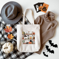Tote Bag Halloween Books Cat Abóbora | Saco Algodão 180g | Ecobag