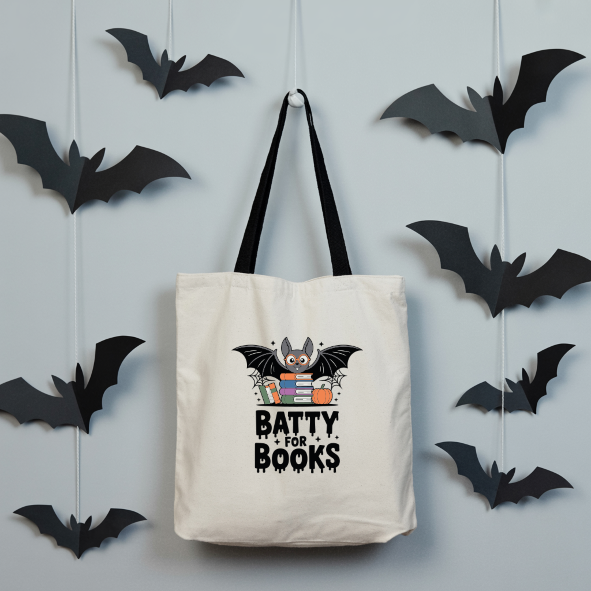Tote Bag Books "Halloween"  | Saco 100% Algodão 180g  | Coleção Halloween