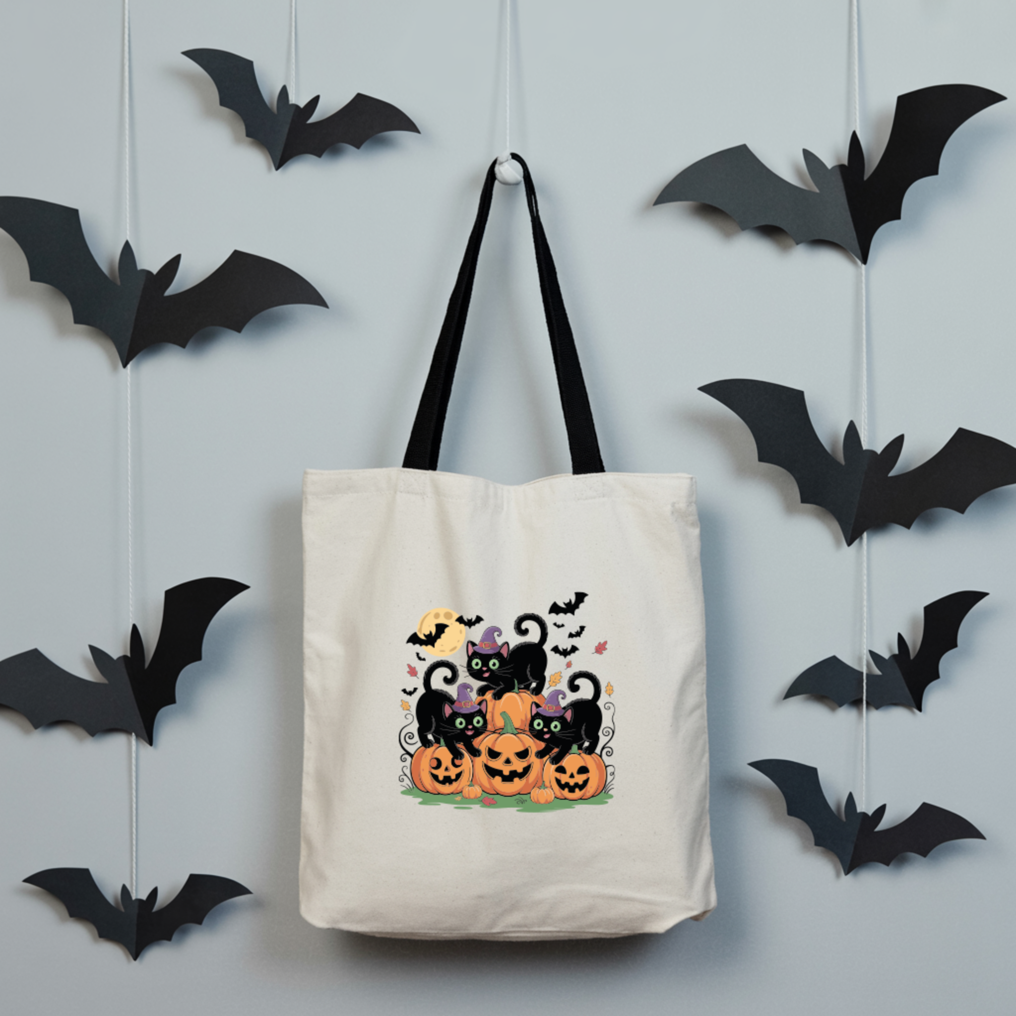 Tote Bag Halloween | Saco 100% Algodão 180g - Cats