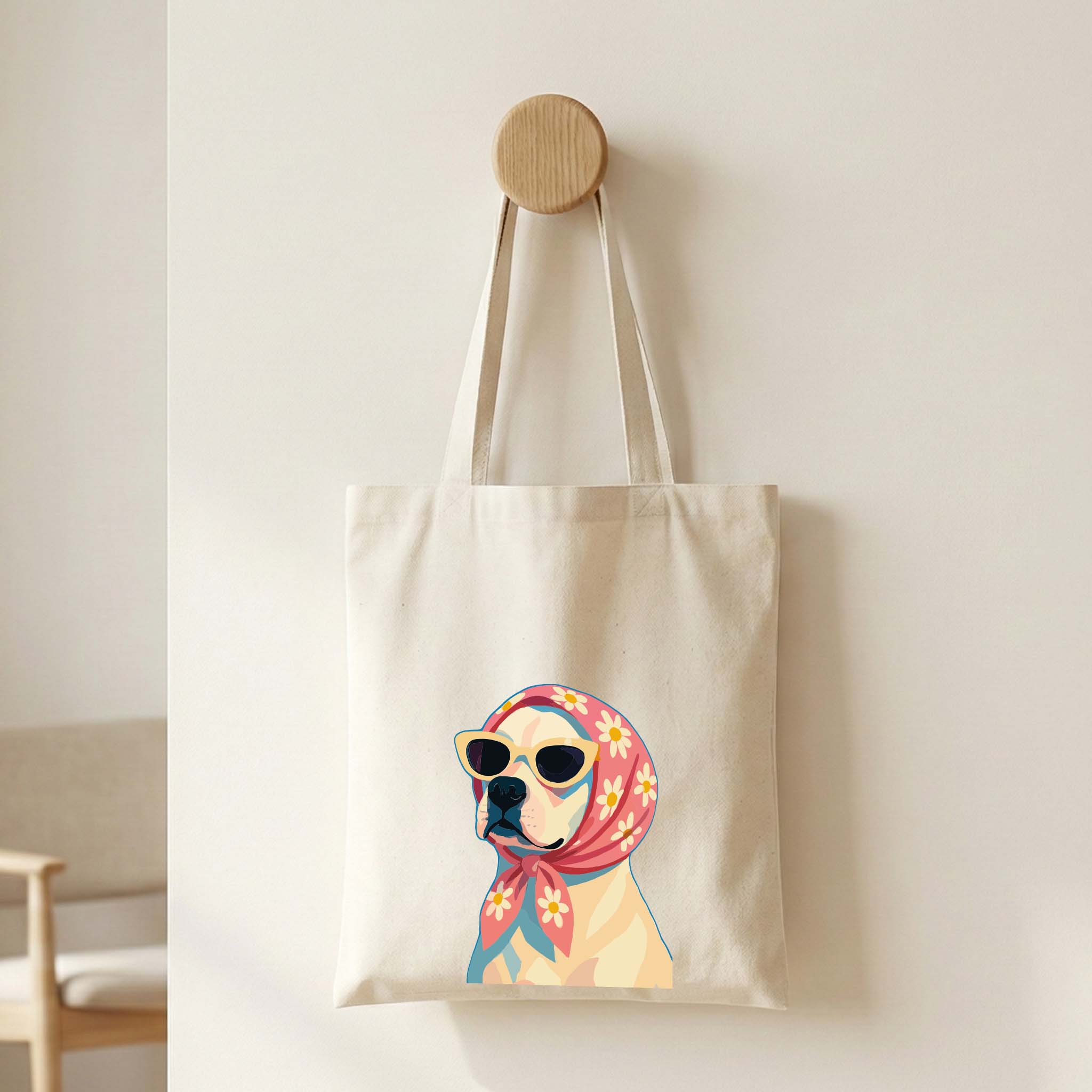 Tote Bag Pet Lovers "Cachorro óculos" | Saco Ecológico 180gm - Dogs