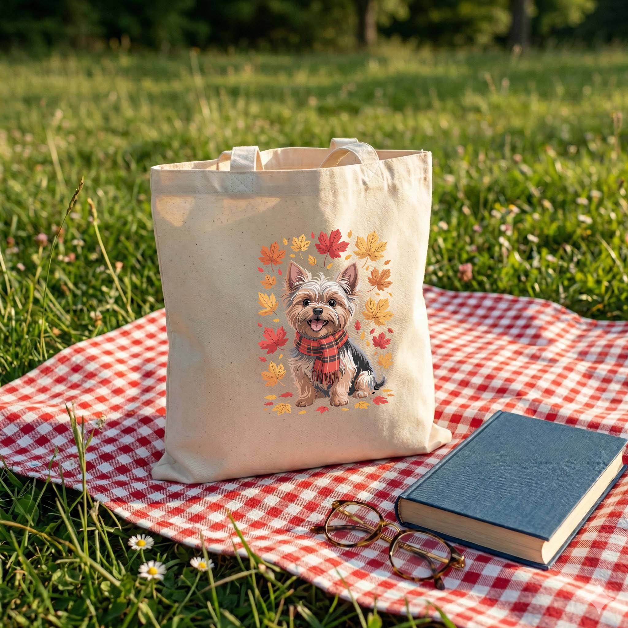 Tote Bag Pet Lovers "Dogs Autumn" | Saco Ecológico 180gm