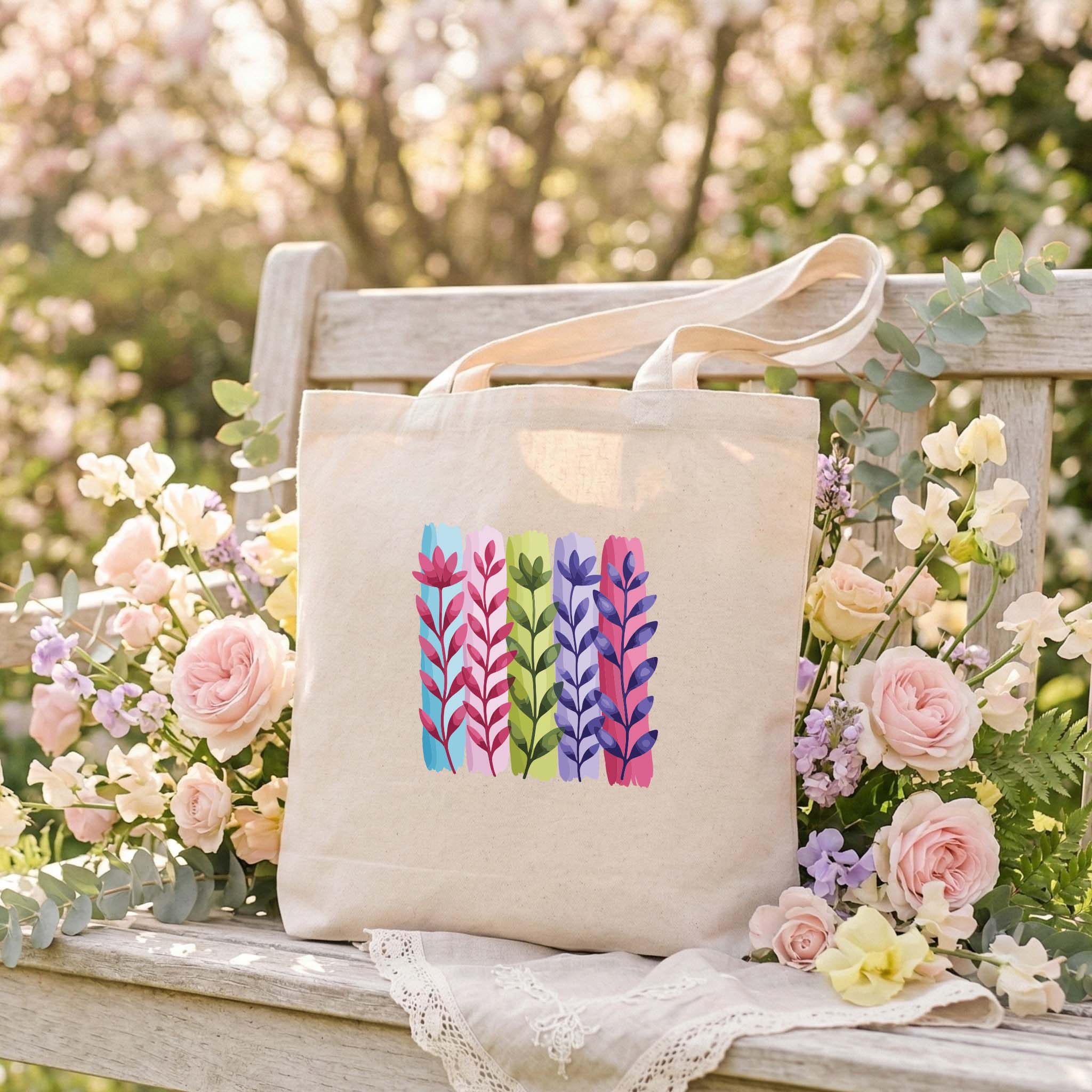Tote Bag Floral "Flores" | Saco Algodão 180g