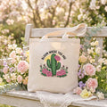 Tote Bag Floral "Bloom Where You Are" | Saco Algodão 180g