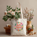 Tote Bag Floral "Hello Spring" | Saco Algodão 180g - Coleção Florais