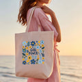 Tote Bag Floral "Girl Power" | Saco Algodão 180g