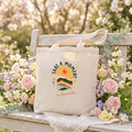 Tote Bag Floral "Take a Moment to Breathe" | Saco Algodão 180g