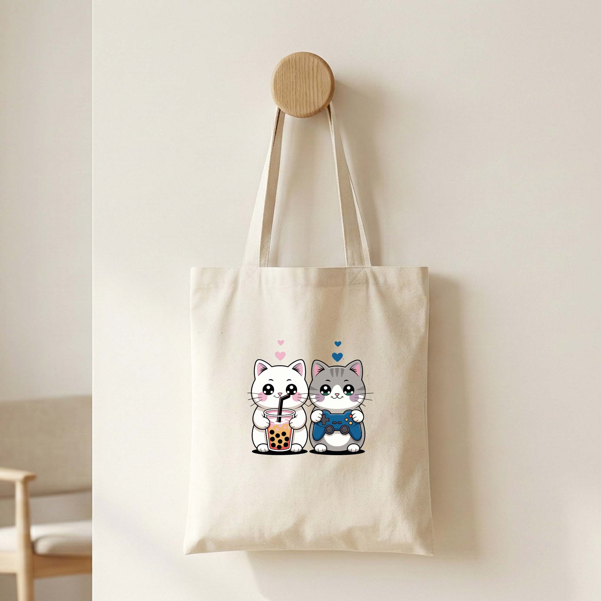 Ecobag Tote Bag "Cats" | Saco Ecológico 180g