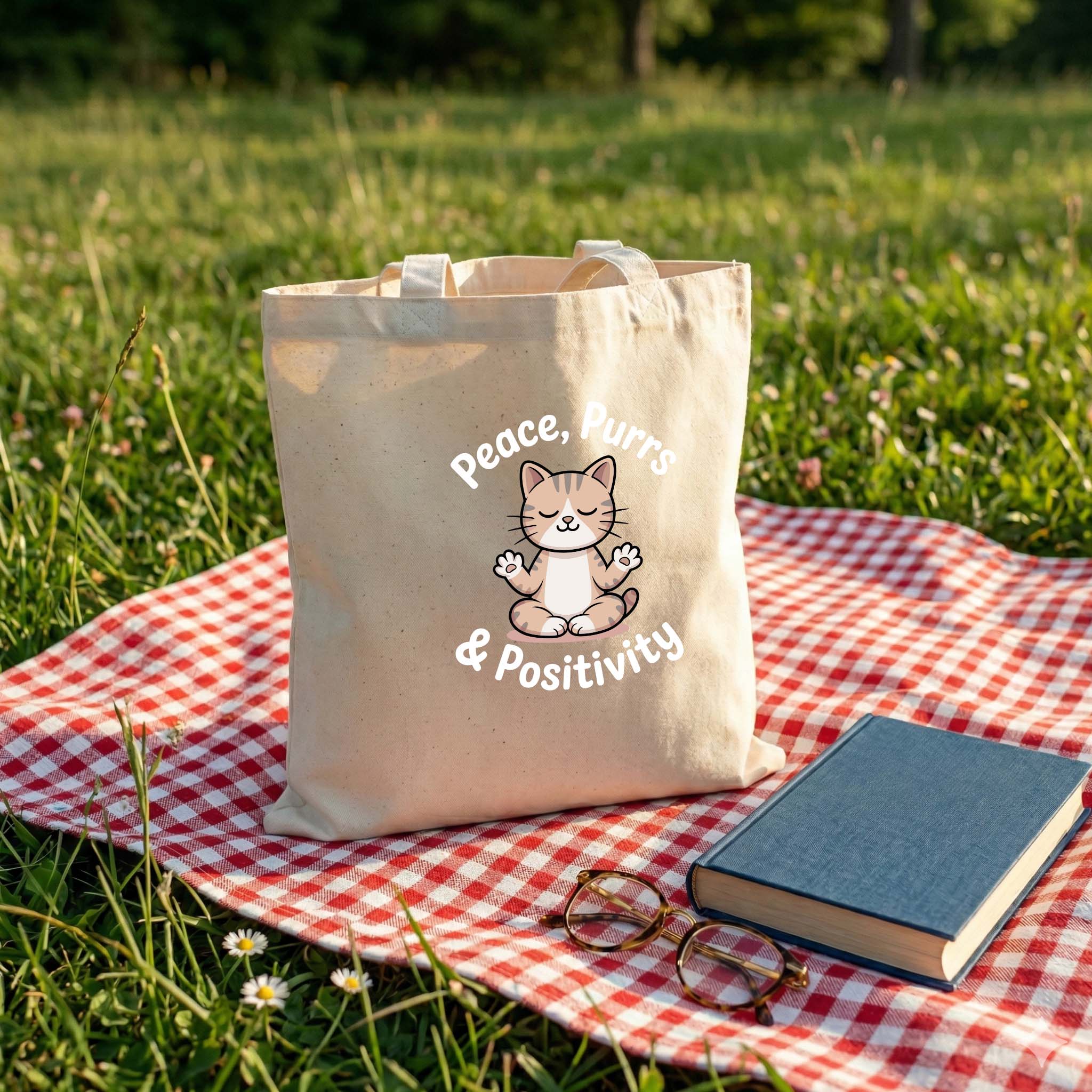 Tote Bag Pet Lovers "Peace e Positivity" | Saco Ecológico 180g