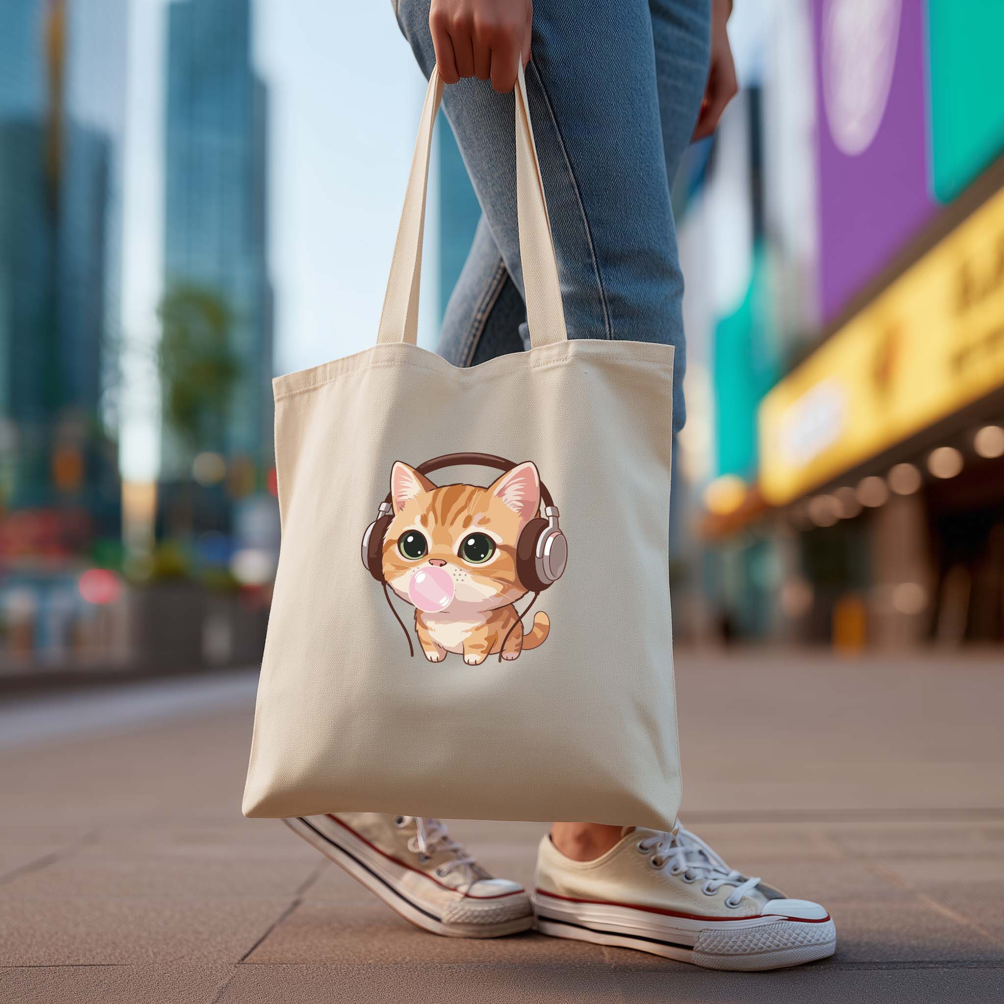 Tote Bag Ecobag Gato | Saco Ecológico 180g
