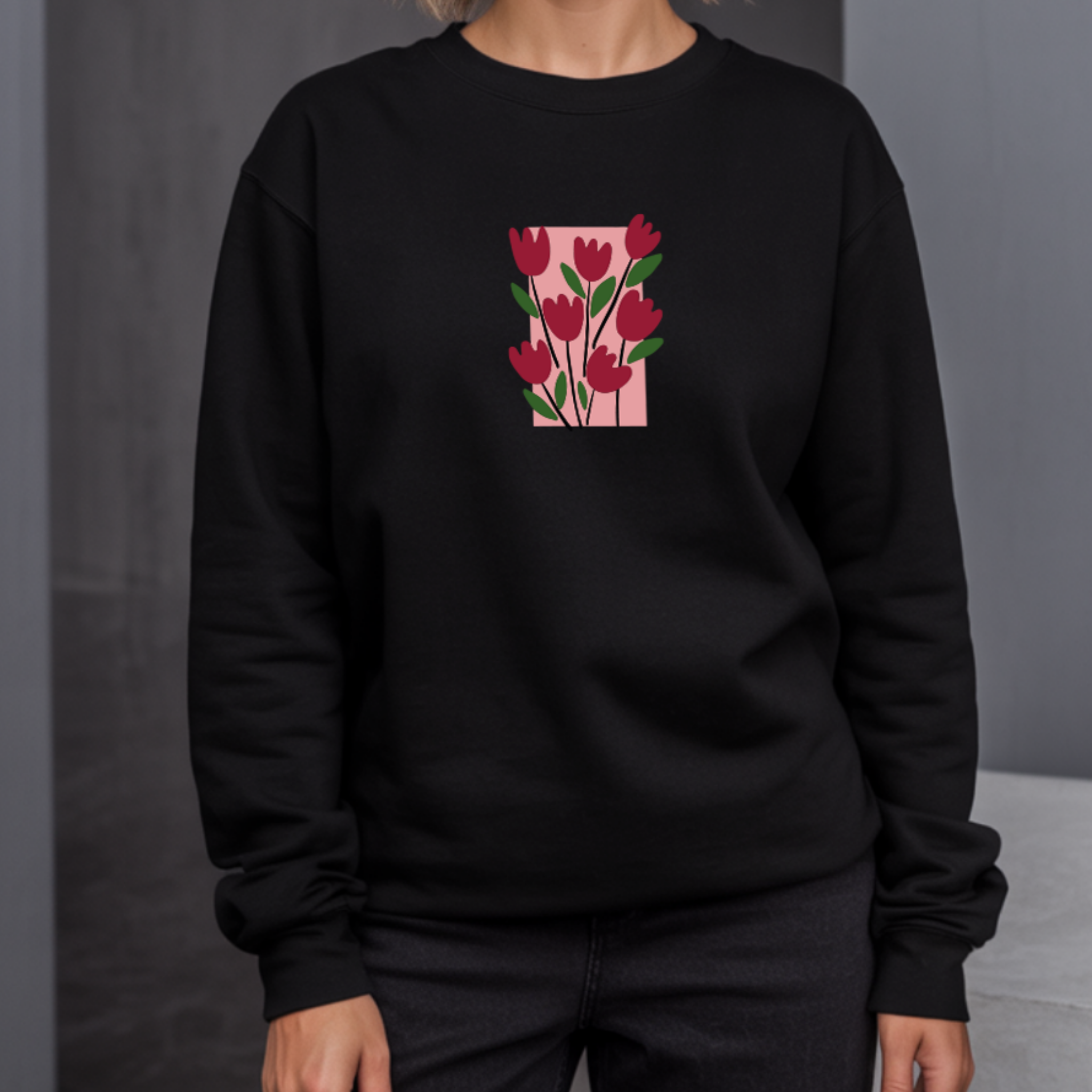 Camisola Floral Tulipas | Sweatshirt Premium