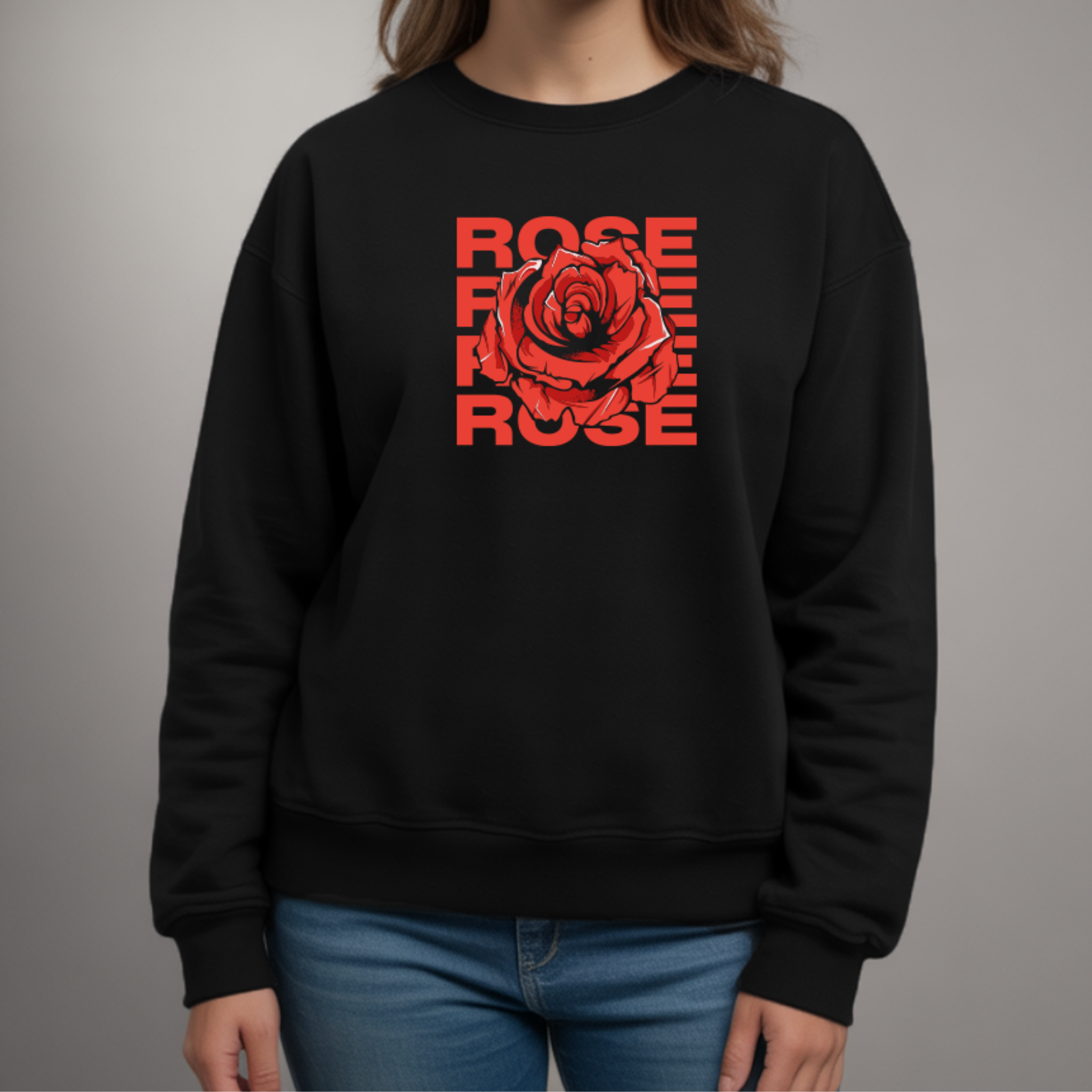 Camisola "Rose" | Sweatshirt Premium 290g | Coleção Florais