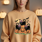 Camisola Cats Halloween | Sweatshirt Premium | Coleção Halloween