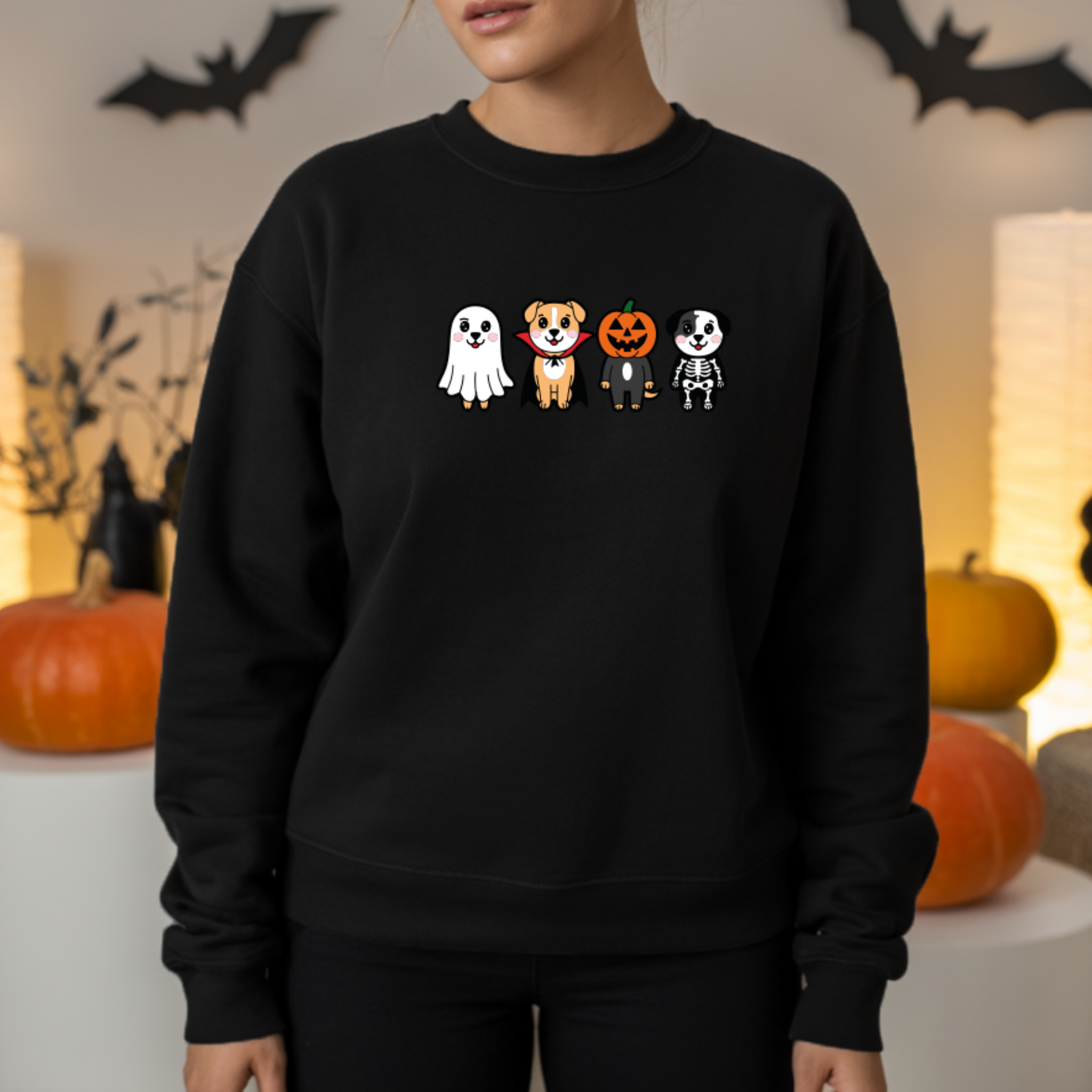 Camisola Dogs Halloween | Sweatshirt Premium | Coleção Halloween