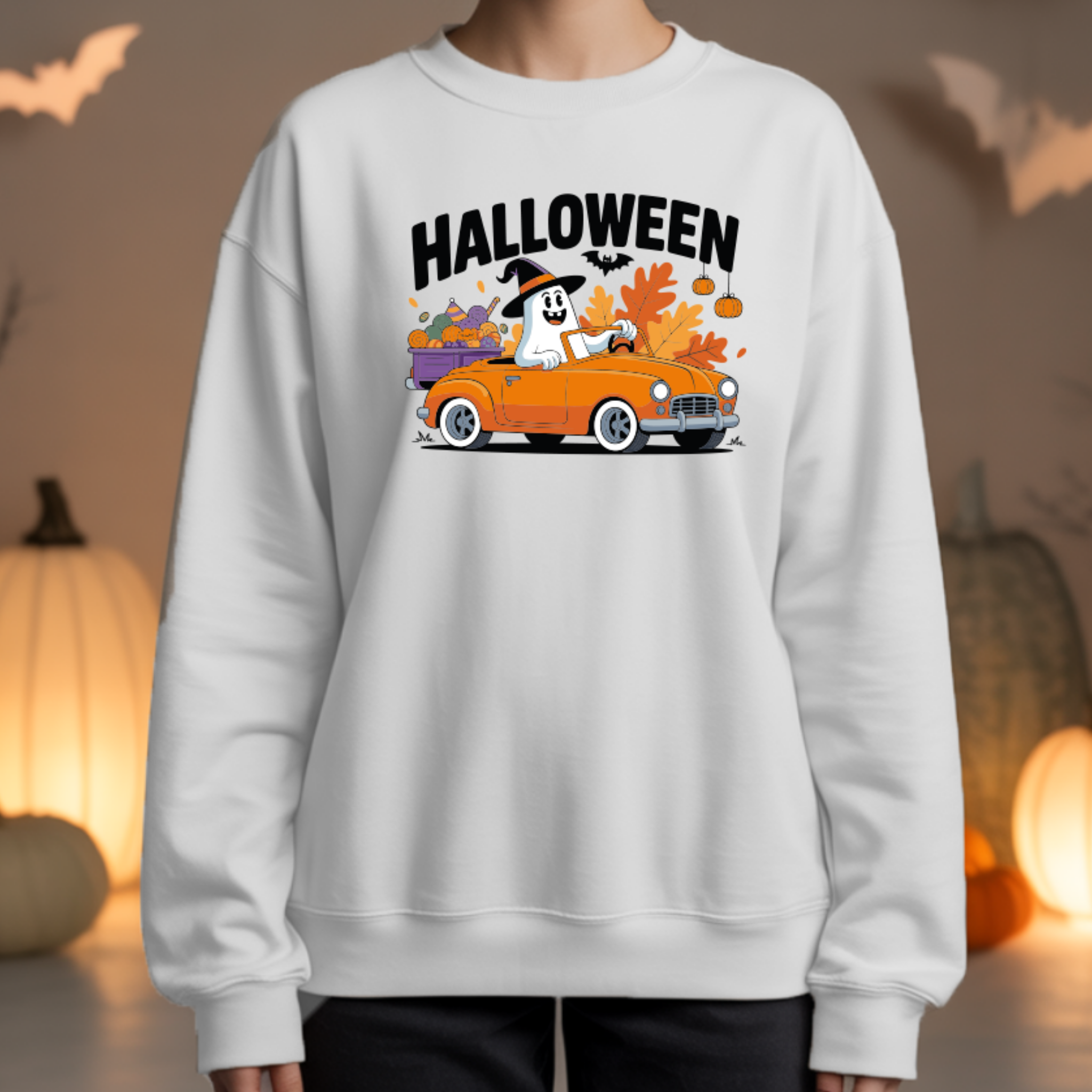 Camisola Halloween Car | Sweatshirt Premium | Coleção Halloween