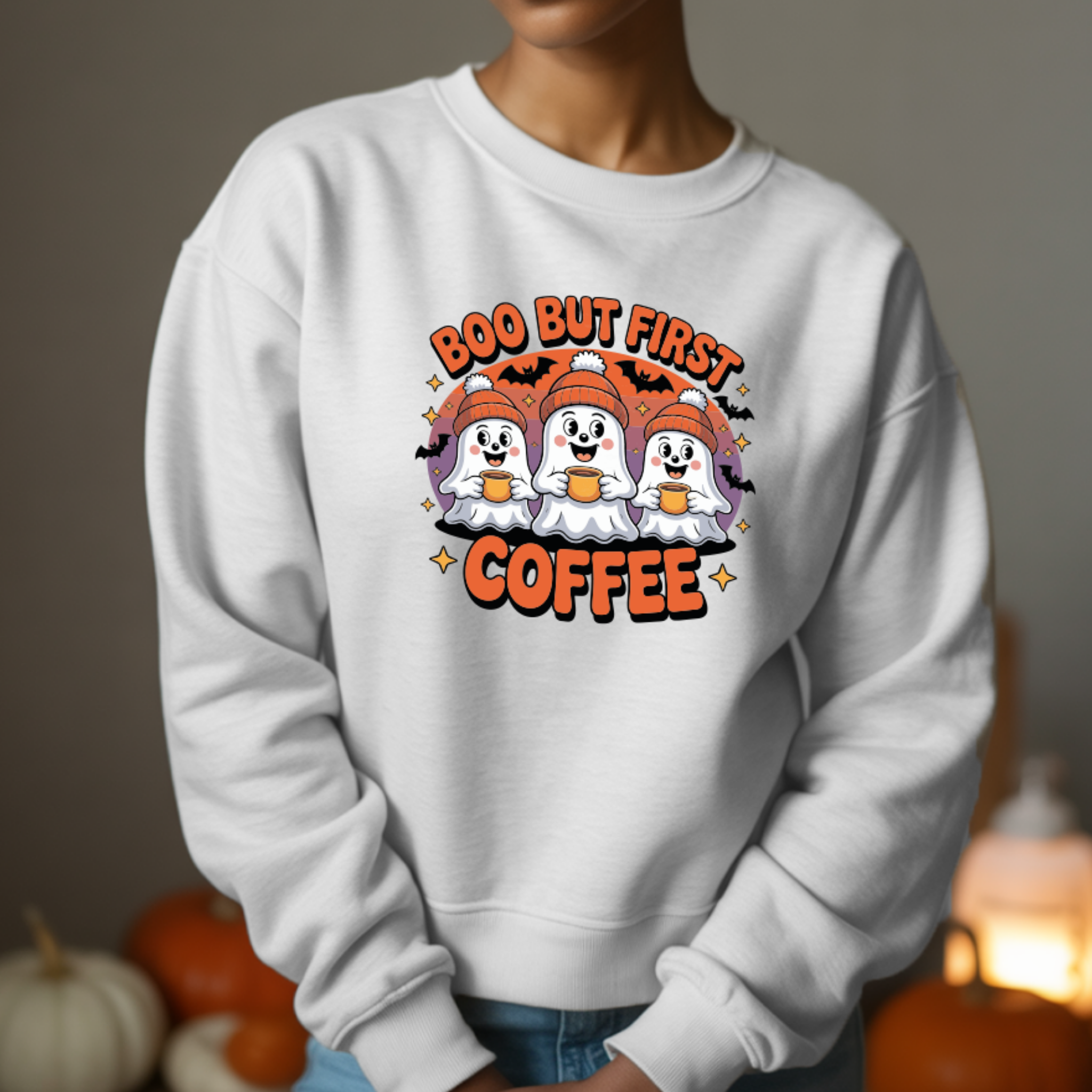 Camisola Boo But First Coffee Halloween | Sweatshirt Premium