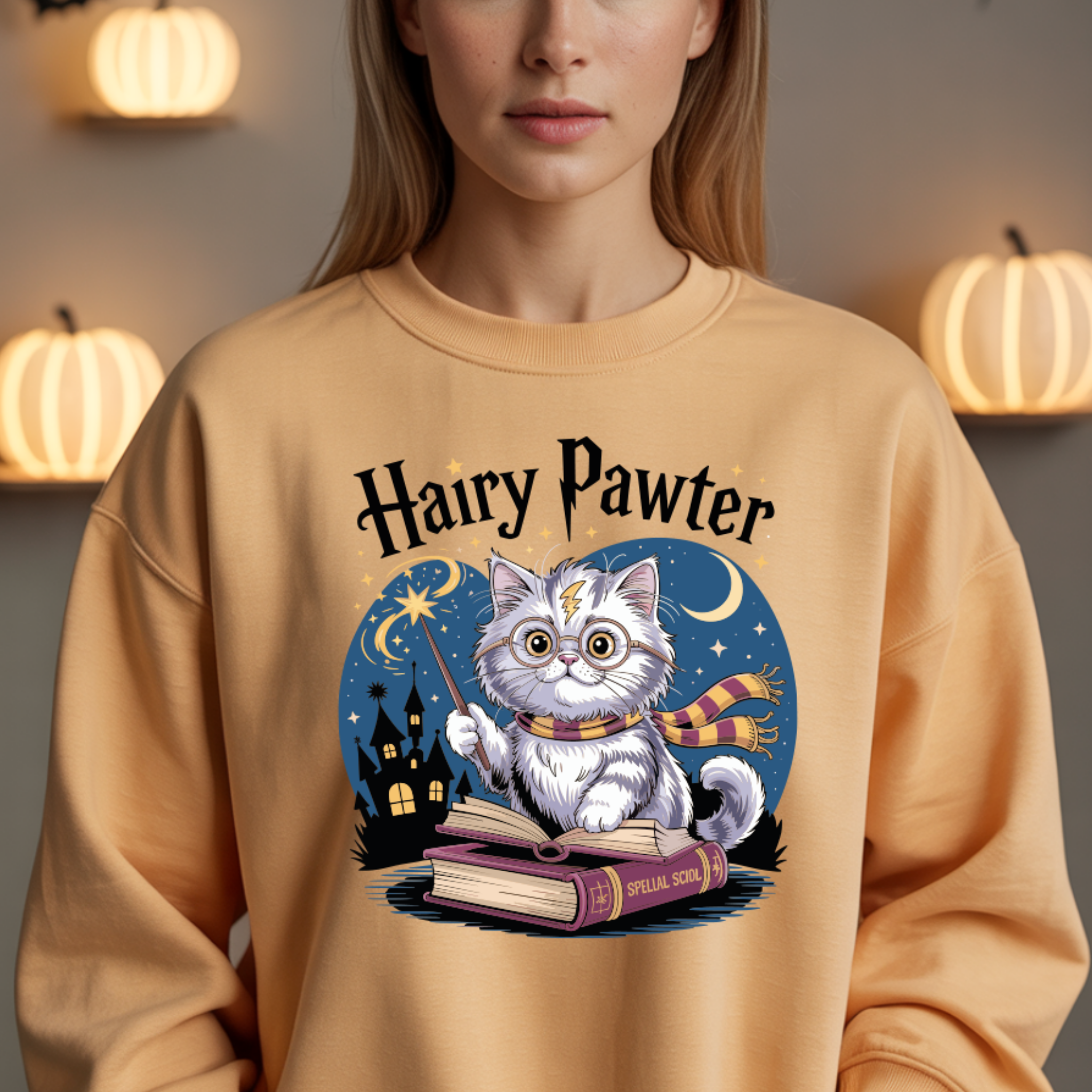 Camisola Cat Halloween | Sweatshirt Premium - JM Collection